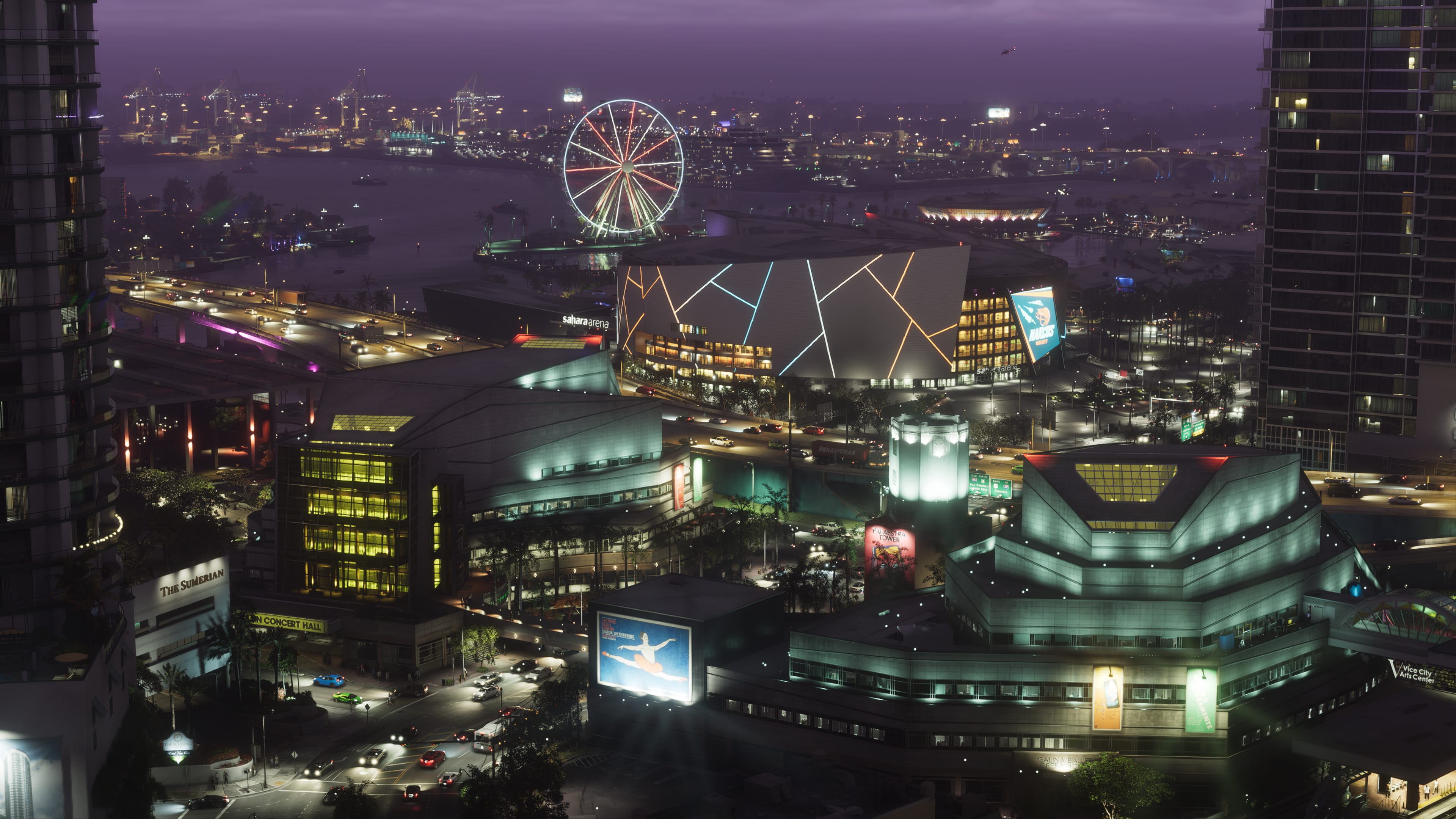 Peisaj noapte Vice City Leonida